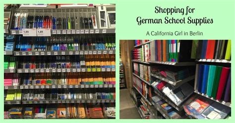 Shopping for German School Supplies- It's Much Different than California