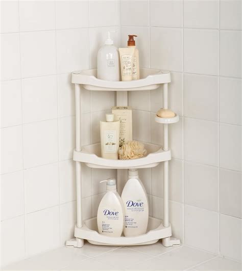 Tenby Living Corner Shower Caddy - 4 Shelf Shower Organizer Caddie with Movab. | eBay