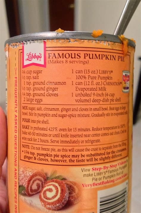 libby's canned pumpkin pie recipe