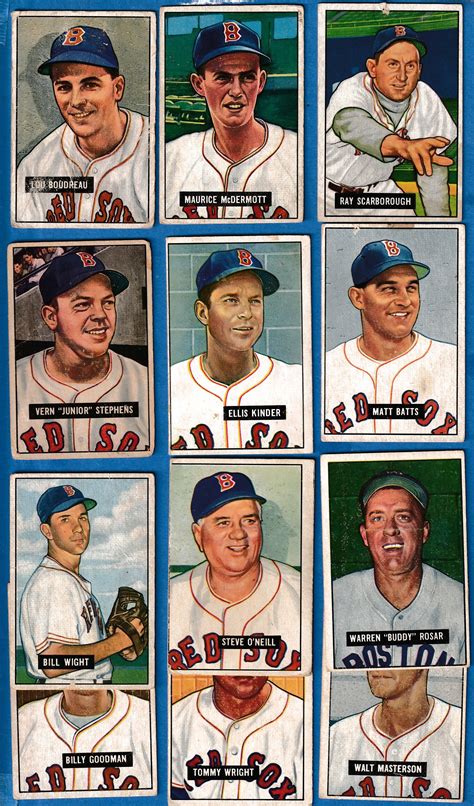 1951 Bowman - RED SOX - Starter Team Set/Lot (12 different)