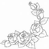 Rose Border Coloring Page sketch template