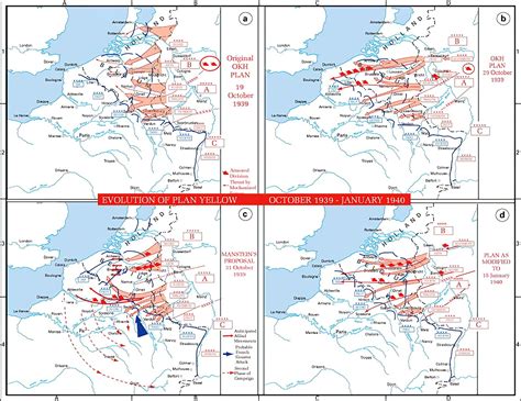 Asisbiz A map shows evolution of German plans for Fall Gelb the invasion of the Low Countries ...