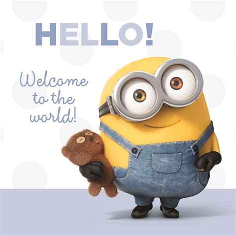 Hello welcome to the word minion kaart zoon | Hallmark