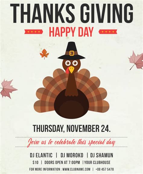 Thanksgiving Flyer Template Free