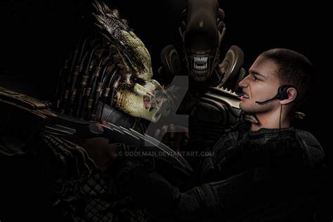 Alien, Human, Predator by Qoolman on DeviantArt