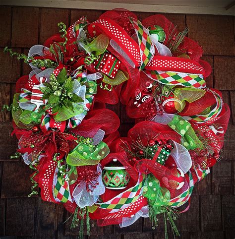 Christmas Mesh Ribbon Wreath