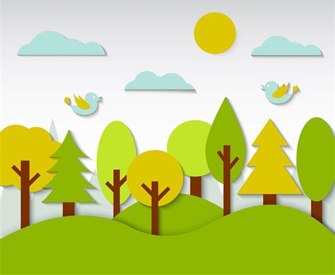 Free Kids Forest Background Vector Vector Art & Graphics | freevector.com