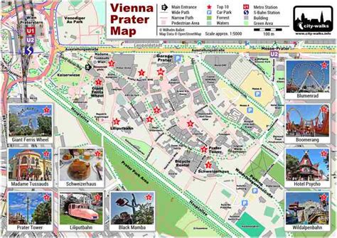 Vienna Prater Map with Attractions – Address & Directions