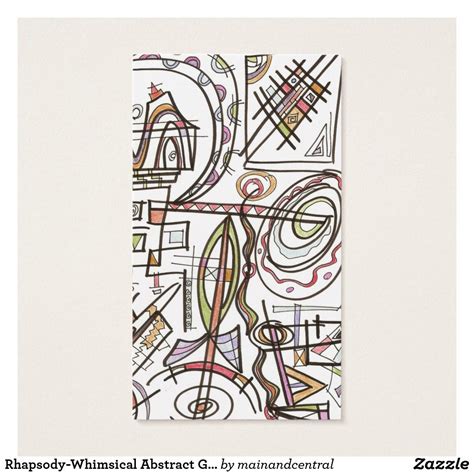 Whimsical Business Cards with Abstract Geometric Art