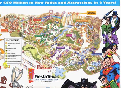 Six Flags Fiesta Texas - - Fiesta Texas Map | Printable Maps