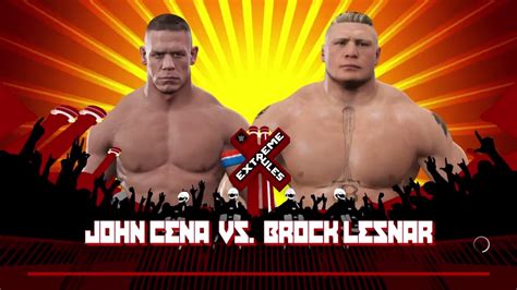 WWE 2K17 John Cena vs Brock Lesnar Extreme Rules - YouTube