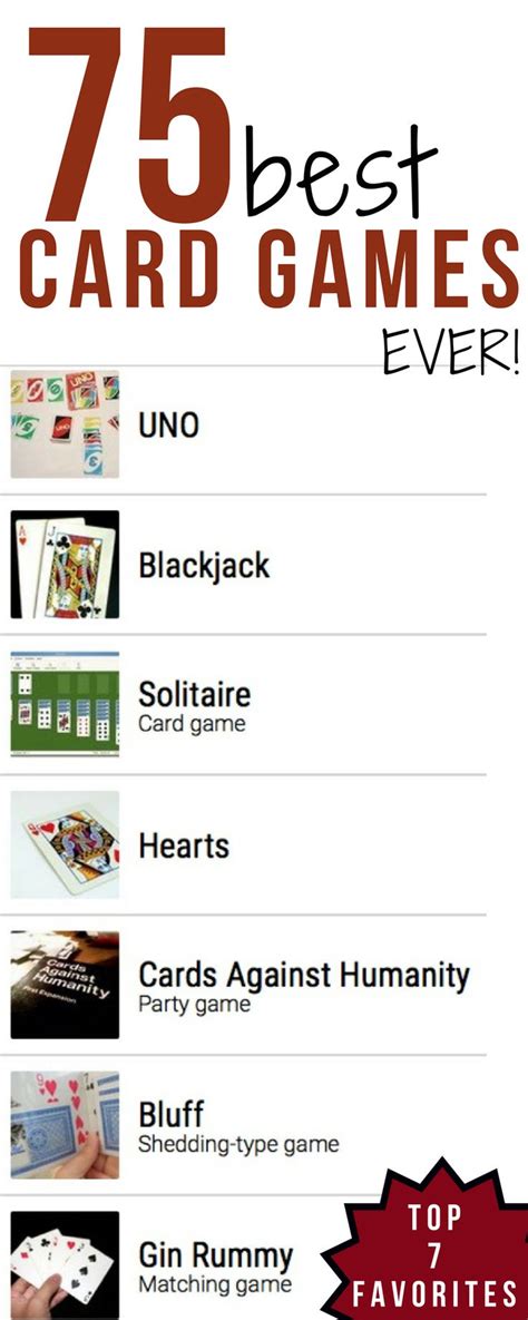 The Most Popular & Fun Card Games | Fun card games, Card games, List of card games