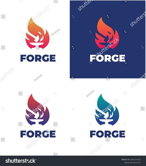 Forge Silhouette Flame Fire Blacksmith Logo Stock Vector (Royalty Free) 2051333522 | Shutterstock