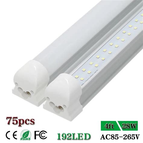 4 ft LED Tube Lights T8 Integrated Double Row 120cm 1200mm 4ft Led Tube ...