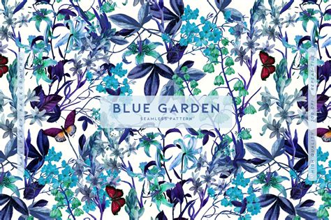 Blue Garden | Graphic Patterns ~ Creative Market