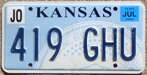 2015 Kansas vg+ | Automobile License Plate Store: Collectible License ...