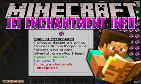 JEI Enchantment Info Mod (1.18.2, 1.16.5) - JEI Info Entries - Mc-Mod.Net