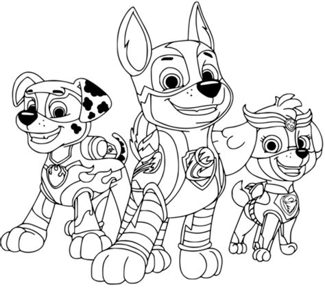 10 Free Paw Patrol Mighty Pups Coloring Pages Printable