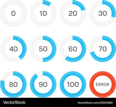 Circle progress bar Royalty Free Vector Image - VectorStock