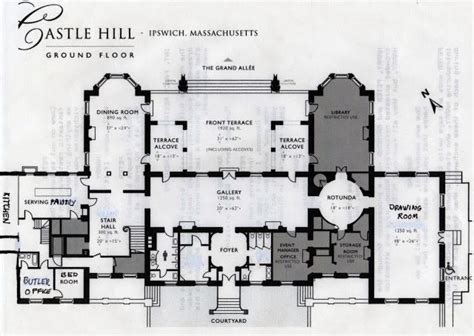 نتيجة بحث الصور عن ‪Castle Hill (Ipswich, Massachusetts) floor plan‬‏ | Architectural floor ...