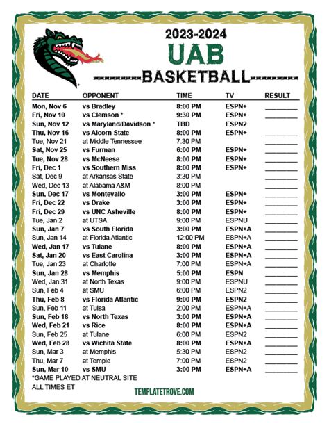 Uab Football Schedule 2024 Printable - Ariel Brittni