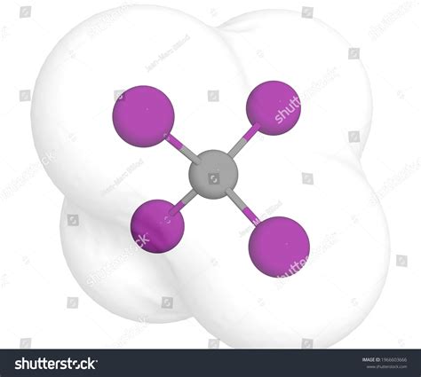 3d Rendering Carbon Tetraiodide White Transparent Stock Illustration ...