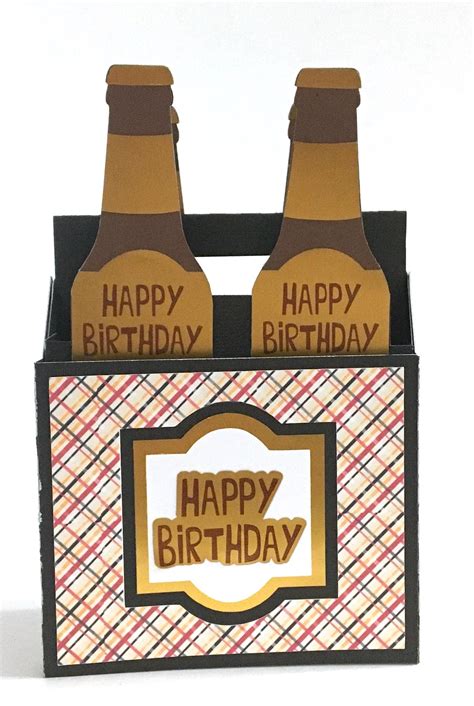 Happy Birthday Beer Card 3D Pop Up Bottles Drink | Etsy