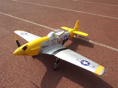 Unique Models P-51 Mustang 1200mm Electric RC Plane PNP Yellow - General Hobby