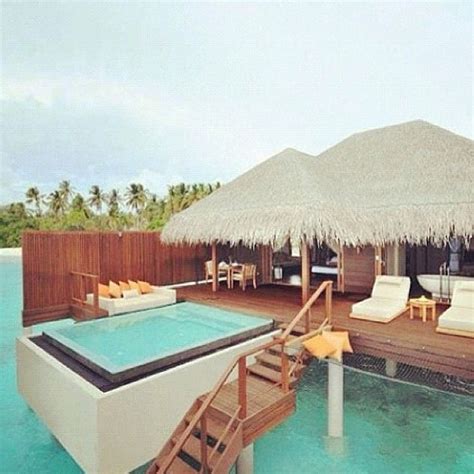 Tropical Paradise- Bora Bora Tiki huts @sarajohnston #vacation #love #outdoors | Maldives resort ...