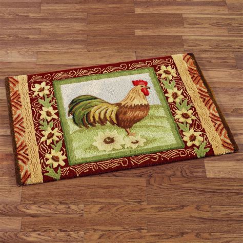 Statuette of Rooster Kitchen Rugs Creating a Country Kitchen Nuance | Rooster rugs, Rooster ...