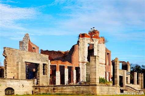 Framed Photo Print of DUNGENESS MANSION RUINS CUMBERLAND ISLAND GEORGIA ...