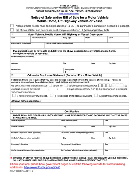 Fill - Free fillable Florida DMV PDF forms