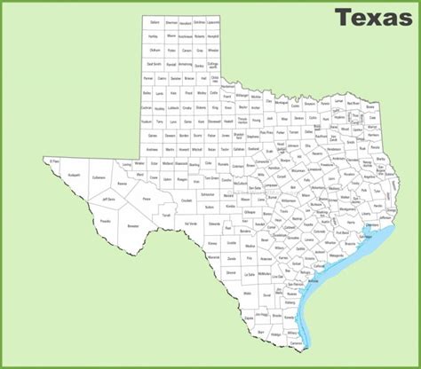 Map Of South Texas Counties And Travel Information | Download Free ...