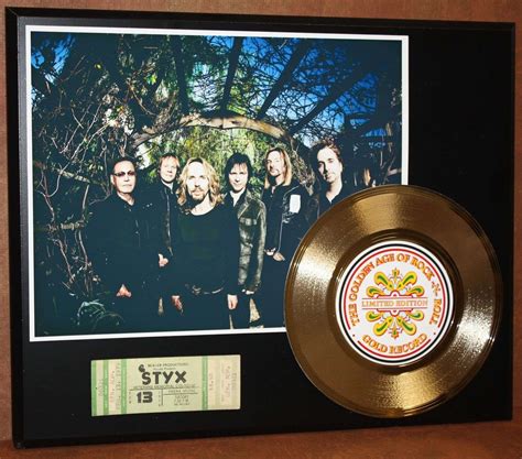 Styx Concert Ticket Series 45 Gold Record Limited Edition Display ...