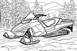 Polaris Snowmobile Coloring Pages sketch template