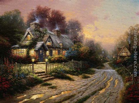 Thomas Kinkade Hidden Cottage painting | framed paintings for sale