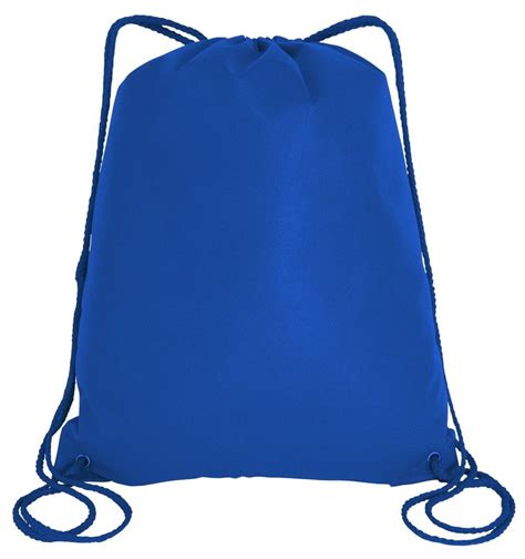 Large Drawstring Backpack Gym Sack Bag Foldable Cinch Bag Sport, Travel Shopping (25, Royal ...