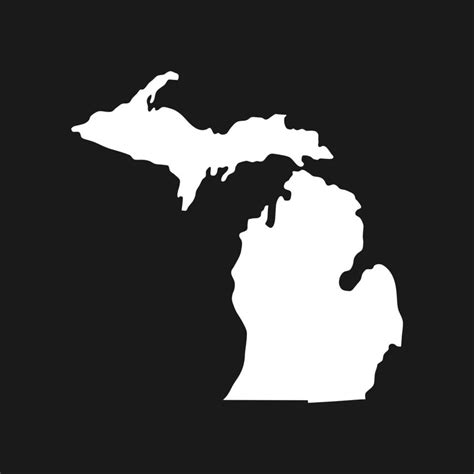 Michigan map on black background 5091042 Vector Art at Vecteezy