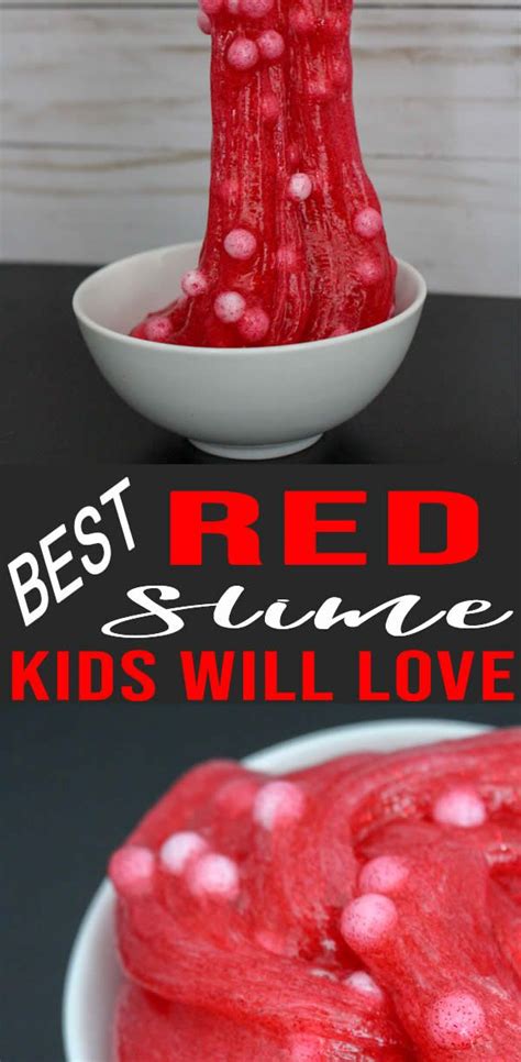 Easy Red Slime Recipe | Slime recipe, Make slime for kids, Red slime