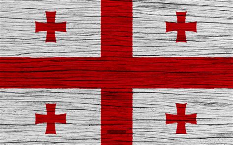 Download wallpapers Flag of Georgia, 4k, Asia, wooden texture, Georgian flag, national symbols ...