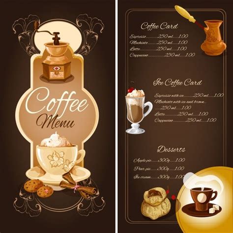 Menú de cafetería vector gratuito | Free Vector #Freepik #freevector #fondo #folleto #marco # ...