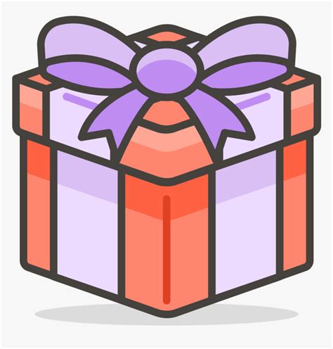 665 Wrapped Gift - Gift Emoji, HD Png Download - kindpng