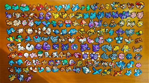 Drawing All GEN 1 Pokemon pixel art - YouTube