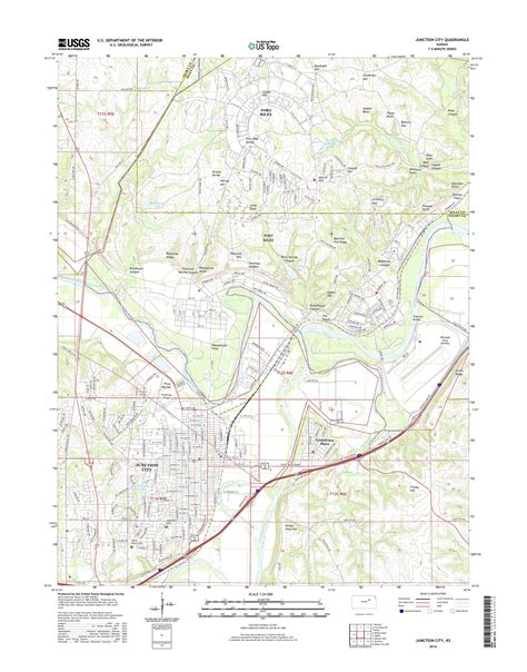 MyTopo Junction City, Kansas USGS Quad Topo Map