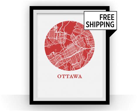 Ottawa Map Print City Map Poster - Etsy