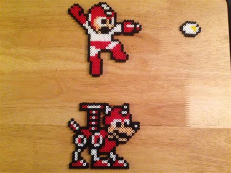 Mega Man and Rush 8 Bit Art, Pixel Design, Bead Sprite, Mega Man ...