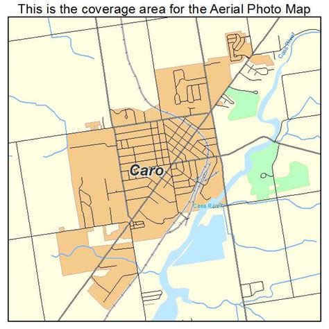 Aerial Photography Map of Caro, MI Michigan