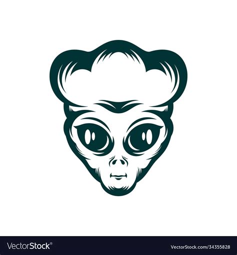 Alien logo design template Royalty Free Vector Image