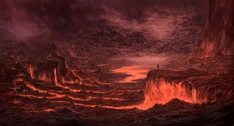 A hellish volcano landscape. Landscape Scenery, Fantasy Landscape, Landscape Art, Fantasy Art ...