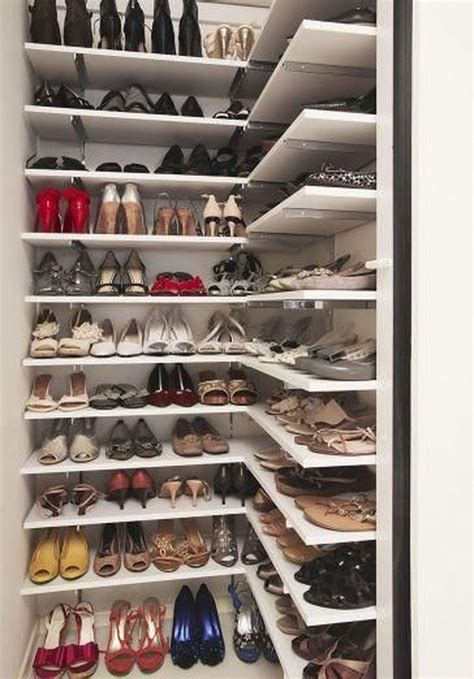 Cool 30+ Minimalist Shoes Racks Design For Your Inspiration | Closet shoe storage, Wardrobe shoe ...